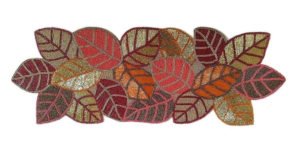 Lixra Exquisite Multi-Color Beaded Table Runner