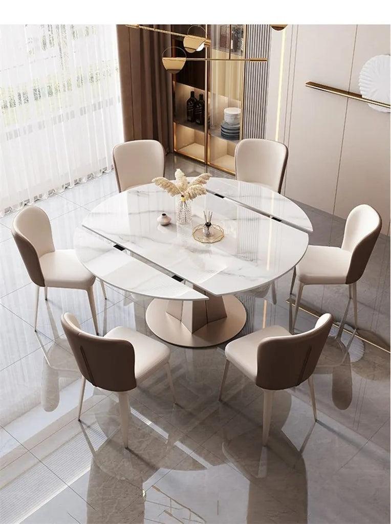 Lixra Extendable Versatile Marble Dining Table