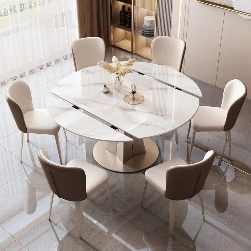 lixra Extendable Versatile Marble Dining Table