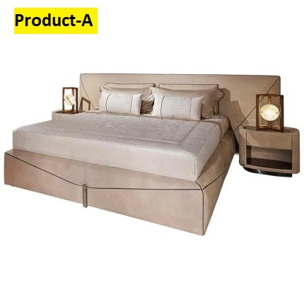Lixra Fabric Upholstered Modern Bed With Headboard