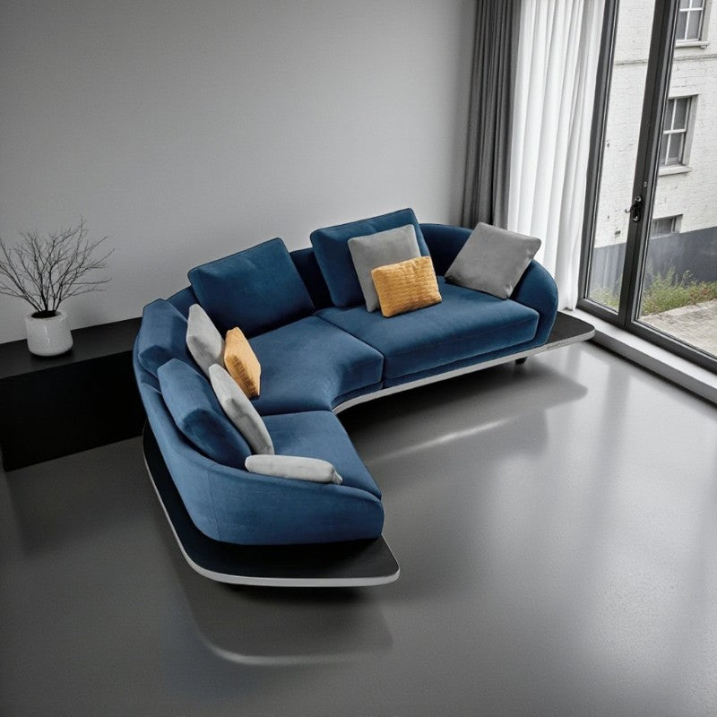 lixra Fabric Upholstered Modern Sectional Sofa