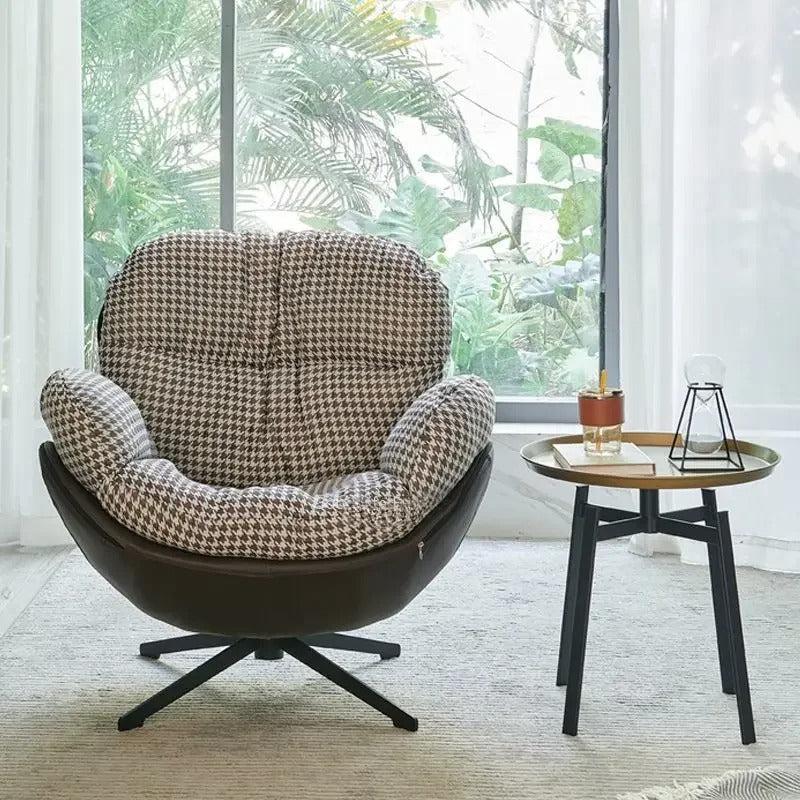 Lixra Fabric Upholstered Swivel Accent Chair