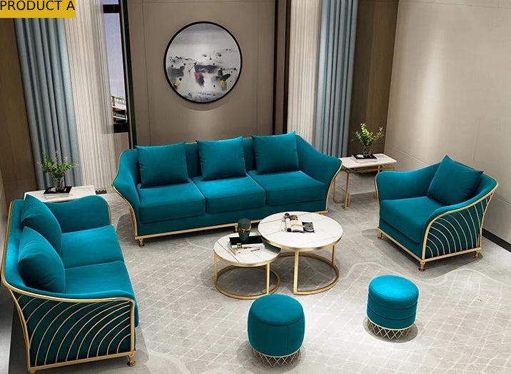 Lixra Fabric Upholstery 3-pcs Modern Sofa-Set