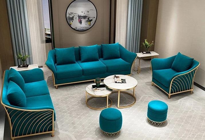 lixra Fabric Upholstery 3-pcs Modern Sofa-Set