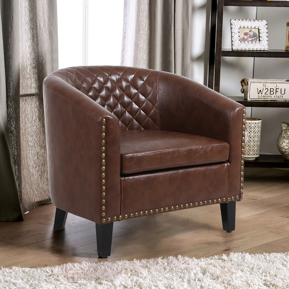 Lixra Faux Leather Accent Chair