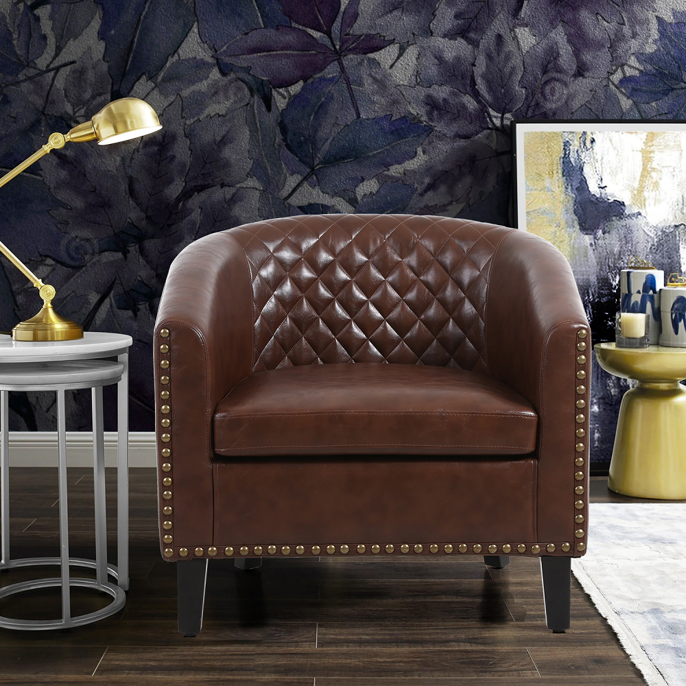 Lixra Faux Leather Accent Chair