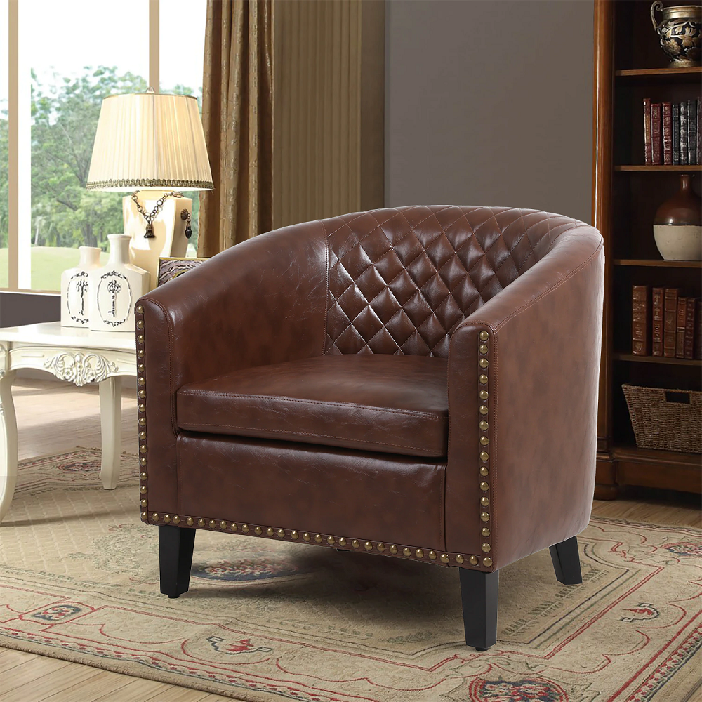 Lixra Faux Leather Accent Chair