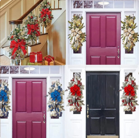 Lixra Festive Christmas Wreath Set With Light