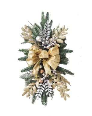 lixra Festive Christmas Wreath Set With Light
