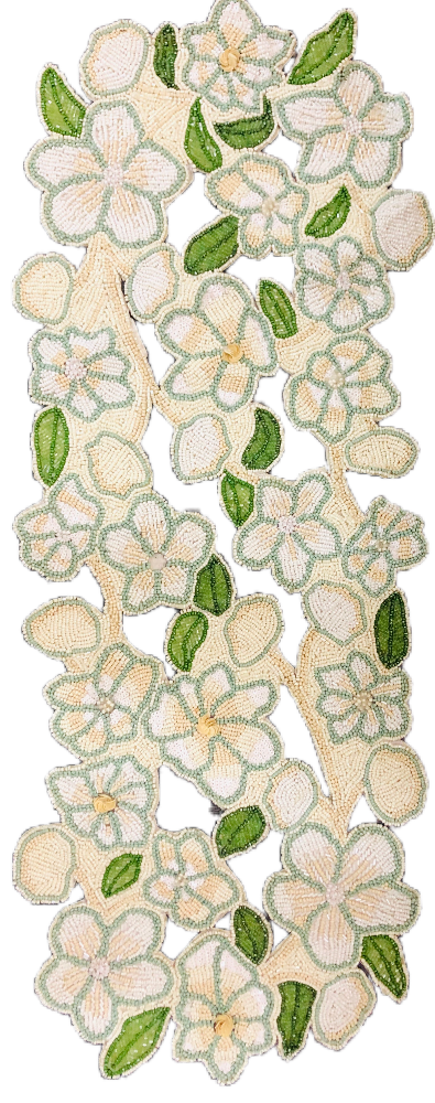 Lixra Floral Beaded Designer Table Runner