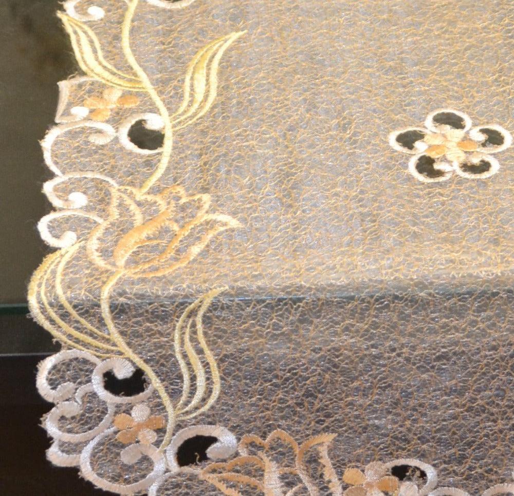 Lixra Floral Embroidered Table Runner