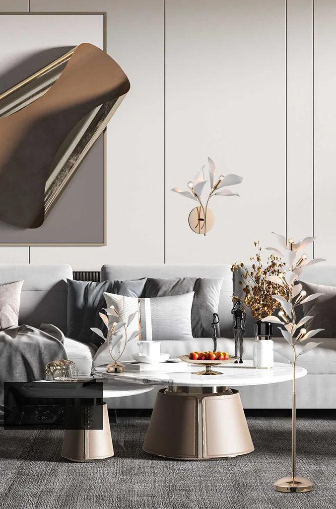 Lixra Floral Radiance White Petals Wall Sconces