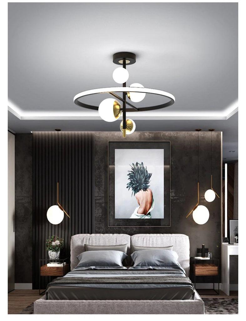 Lixra Flush Mounted Aluminum Modern Chandelier
