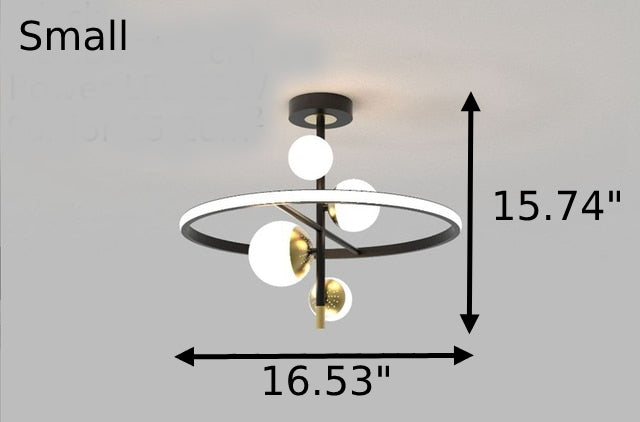 Lixra Flush Mounted Aluminum Modern Chandelier