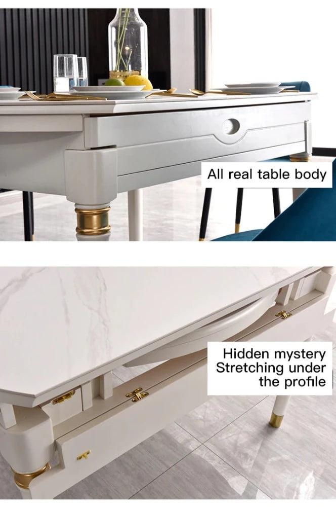 Lixra Foldable Table Expandable Dining Table Set