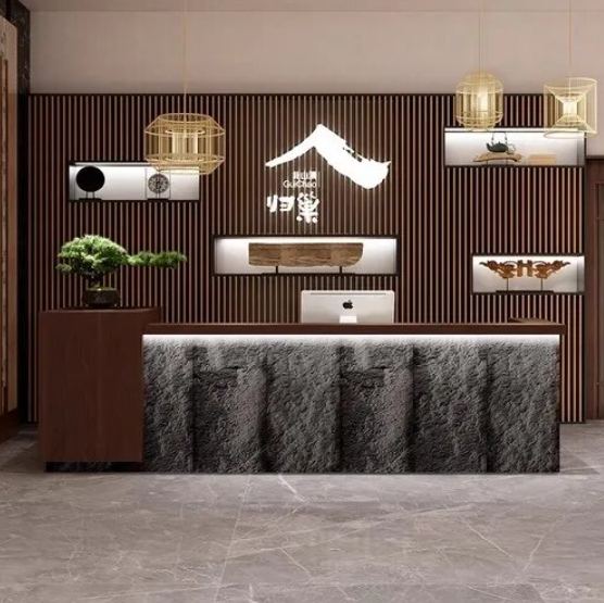 Lixra Frontline Connection Wooden Reception Desk