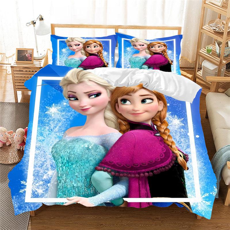 Lixra Frozen Princess Print Slick Bedding-Set