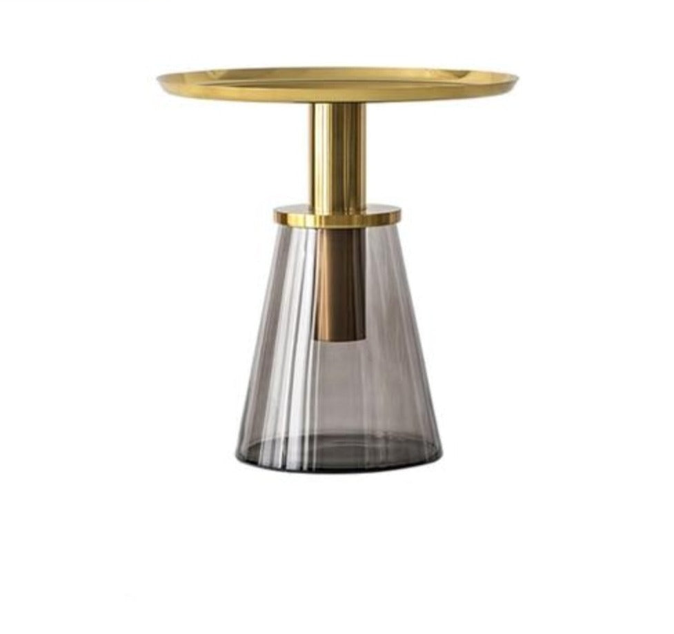 Lixra Frustum Glass Base Side Table
