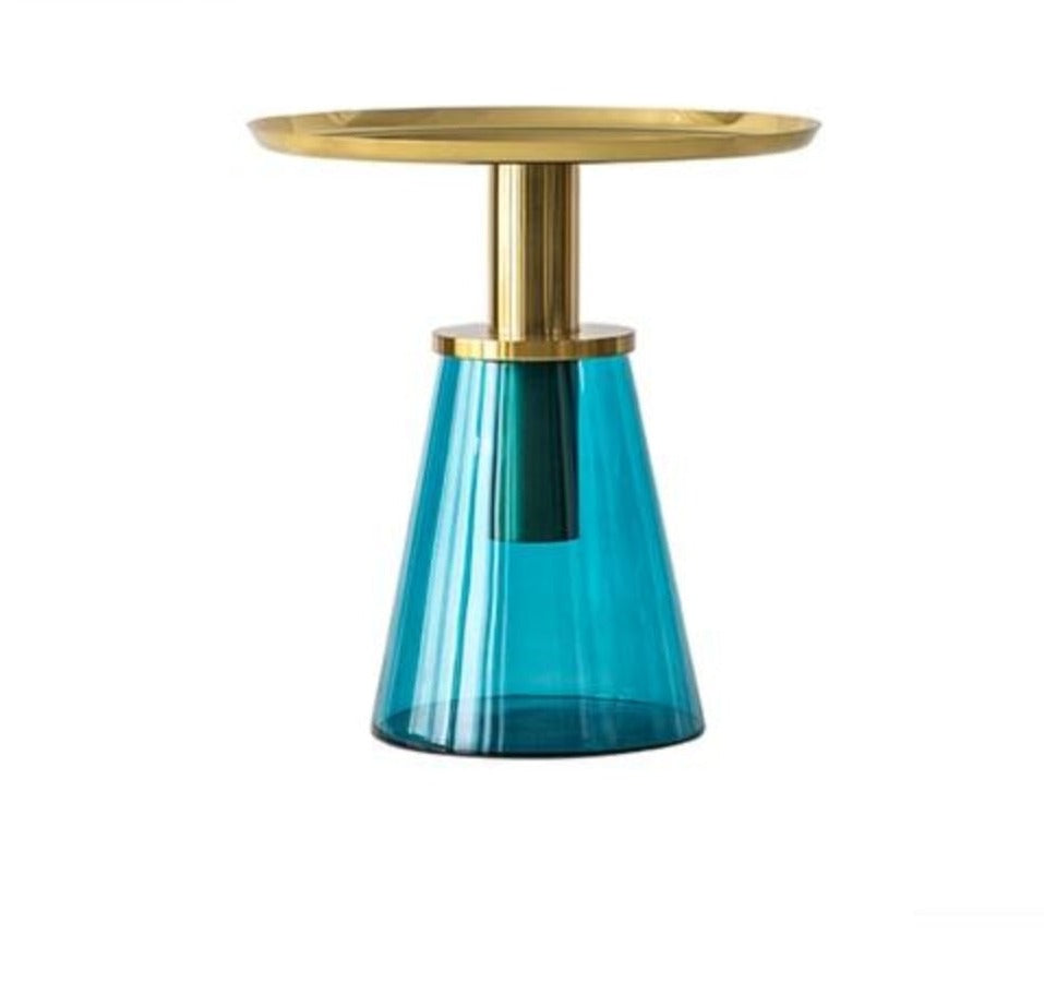 Lixra Frustum Glass Base Side Table