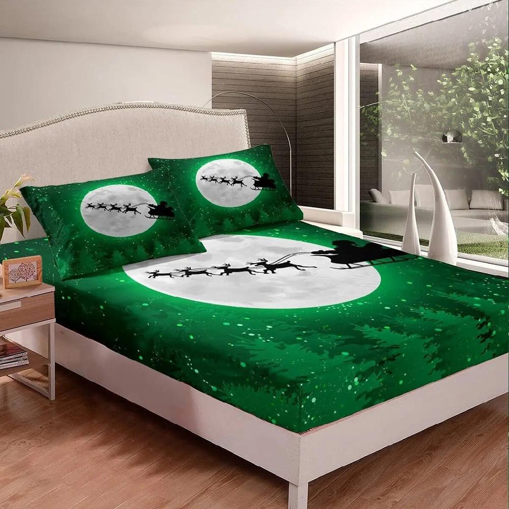 Lixra Full Size Christmas Fitted Bedding Sets
