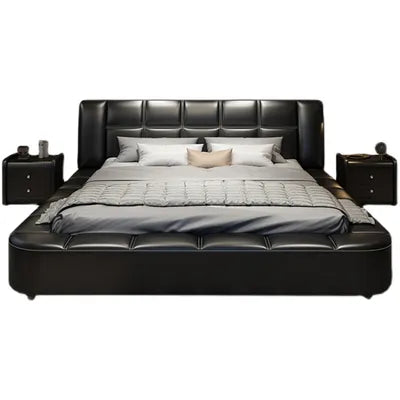 Lixra Genuine Leather King Size Bed