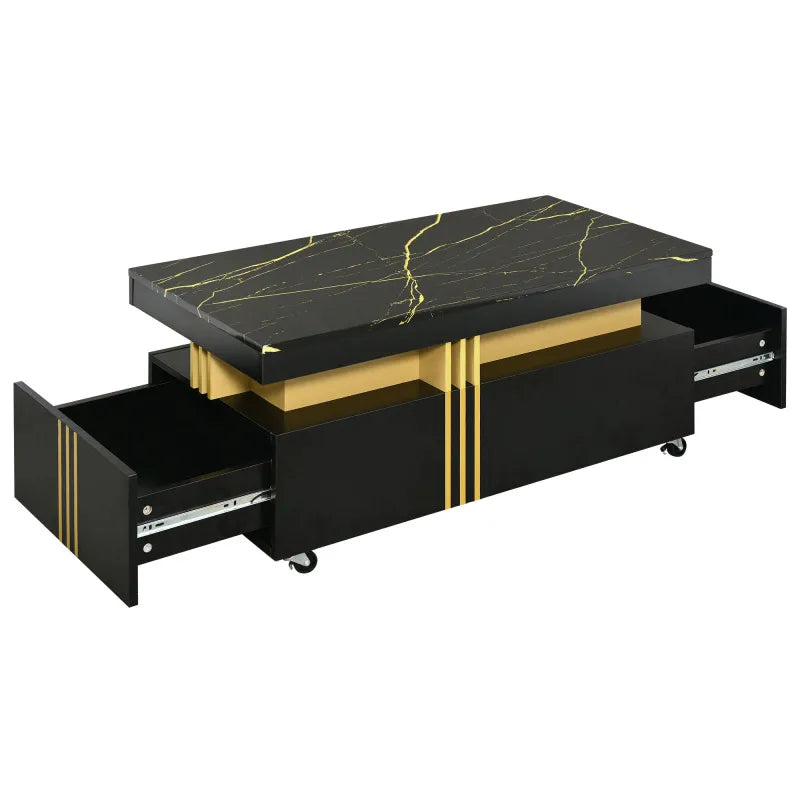 Lixra Glamorous Faux Marble Coffee Table