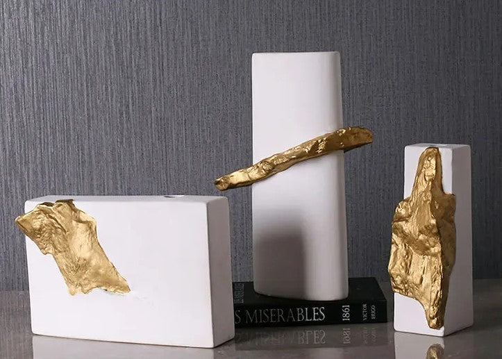 Lixra Glamorous Golden Touch Ceramic Vase