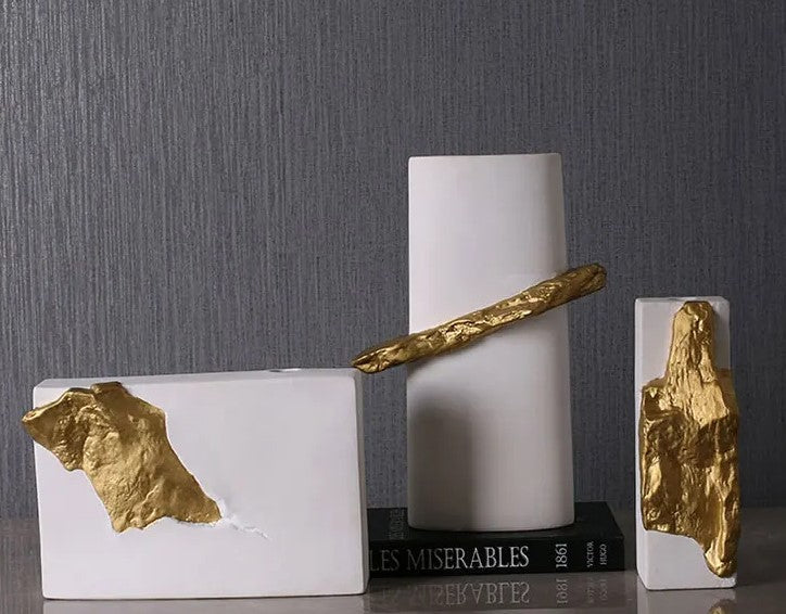 Lixra Glamorous Golden Touch Ceramic Vase