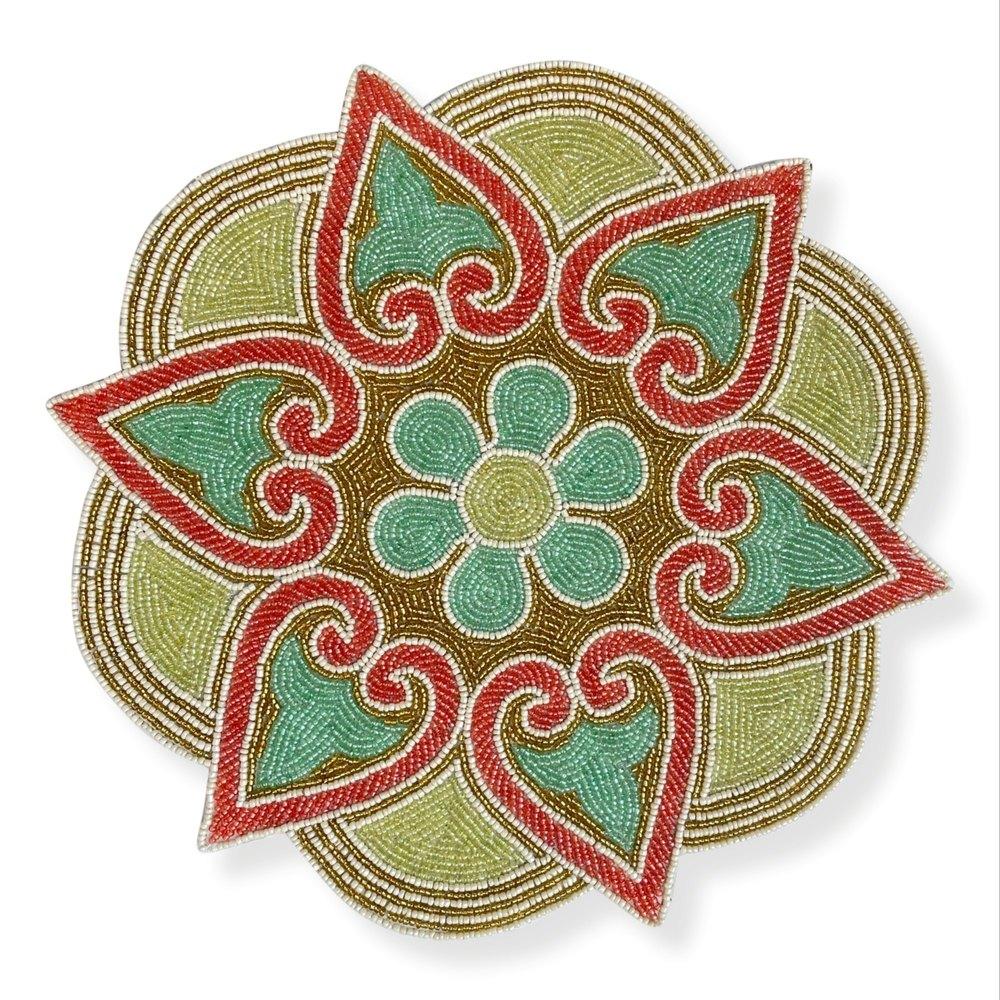 Lixra Glamourous Glass Beaded Placemats