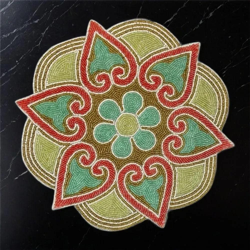 Lixra Glamourous Glass Beaded Placemats