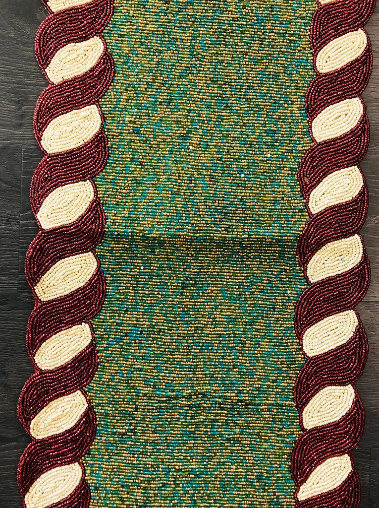 Lixra Glass Beads Table Runner