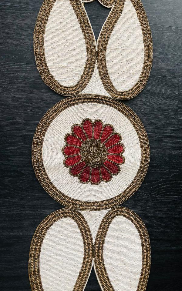 Lixra Glass Embroidered Table Runner