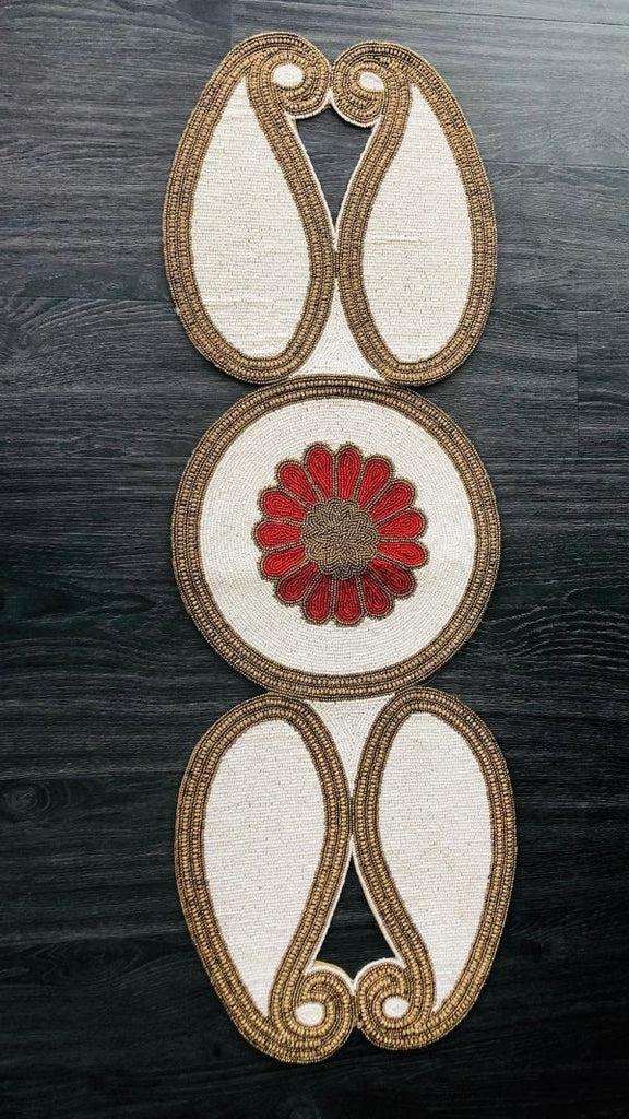 lixra Glass Embroidered Table Runner