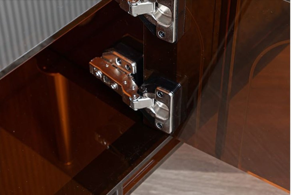 Lixra Glass Finish Wooden TV Stand