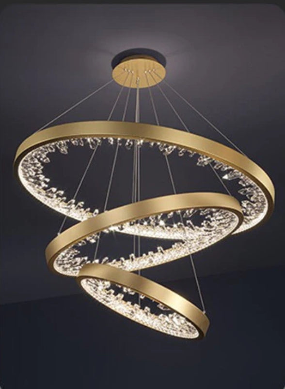 Lixra Gleamy Circle Crystal Pendant Light