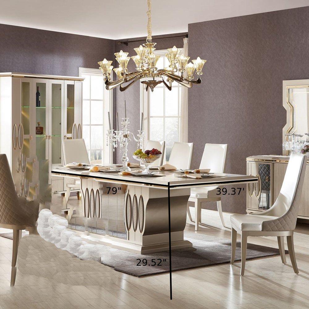 Lixra Gloss Solid Wood Dining Table Set