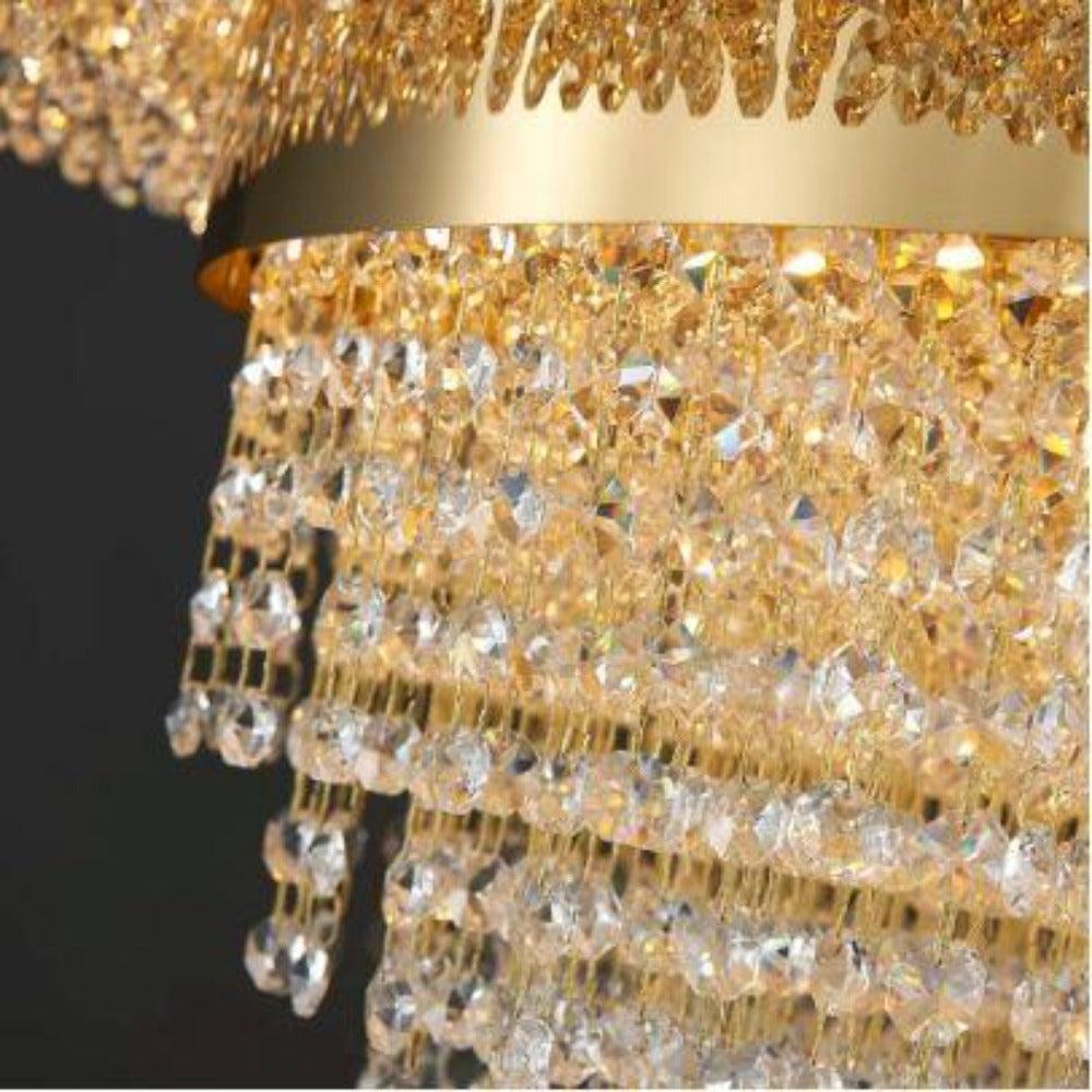 Lixra Glossy Copper LED Twist Chandelier