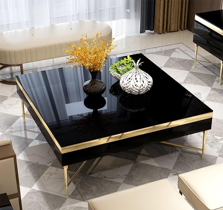 Lixra Glossy Wooden Construct Coffee Table