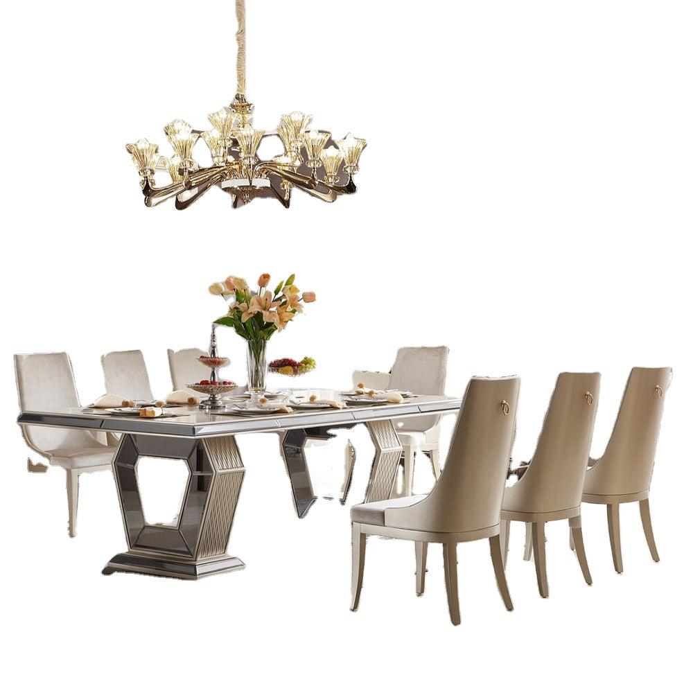 Lixra Glossy Wooden Delectable Dining Table Set