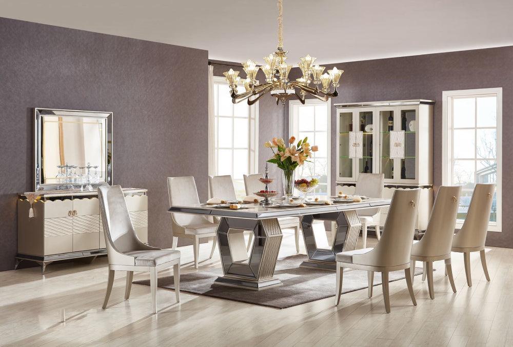 lixra Glossy Wooden Delectable Dining Table Set