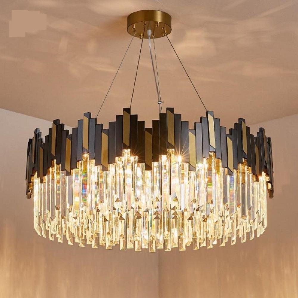 Lixra Gold And Black Crystal Chandelier