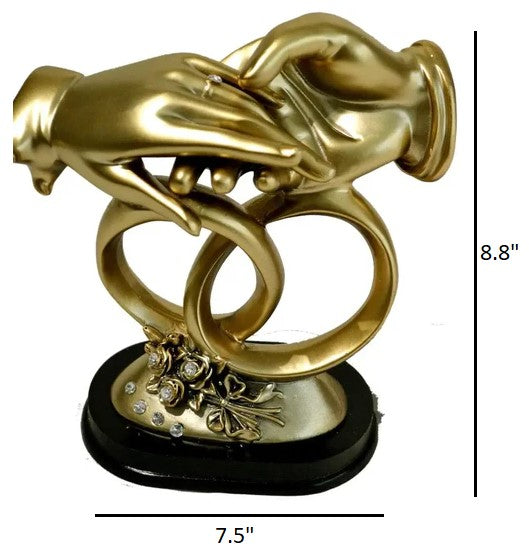 Lixra Gold Finish Holding Hand Home-Décor