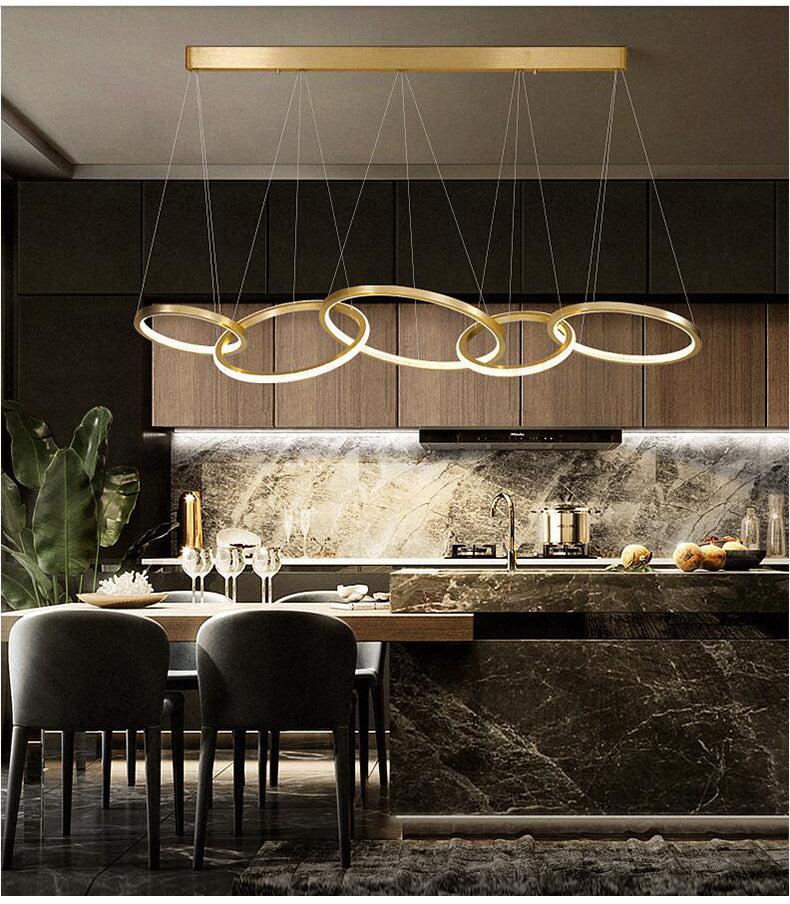 Lixra Gold Finish Luminous Pendant Light