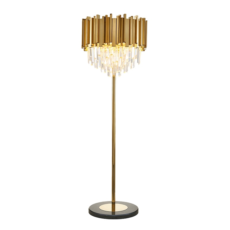 Lixra Gold Finish Metal Floor Lamp