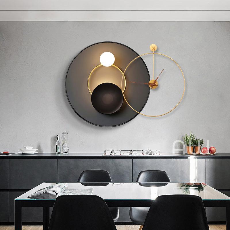 Lixra Gold Finish Metallic Wall Clock