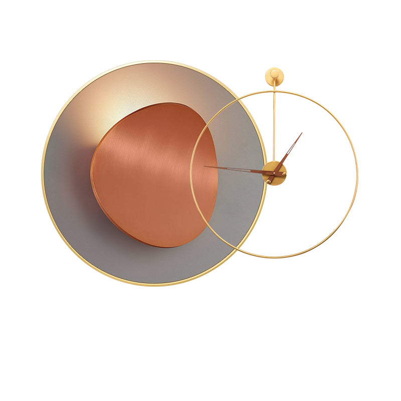 lixra Gold Finish Metallic Wall Clock