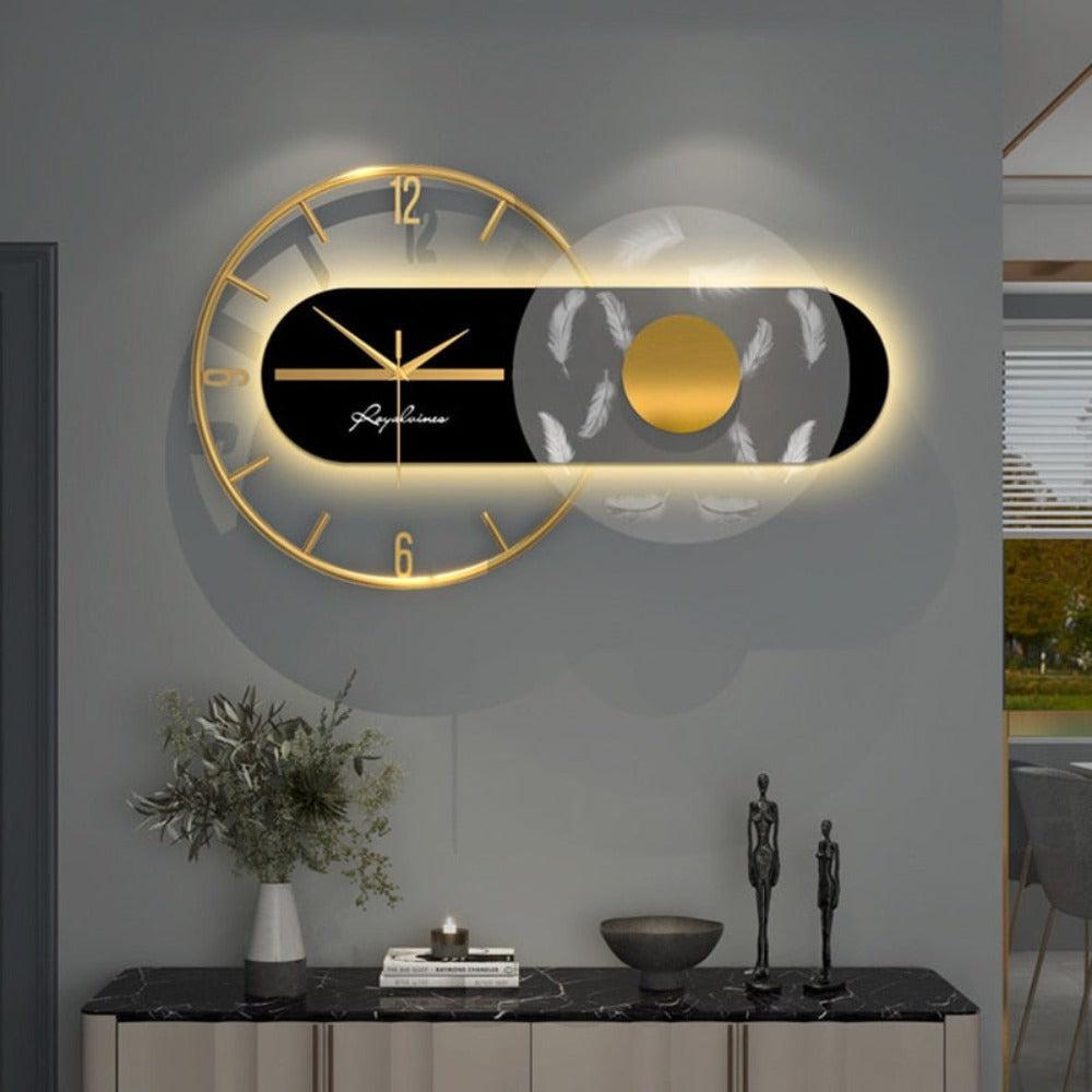 Lixra Gold Metallic Light Luxury Wall Clock