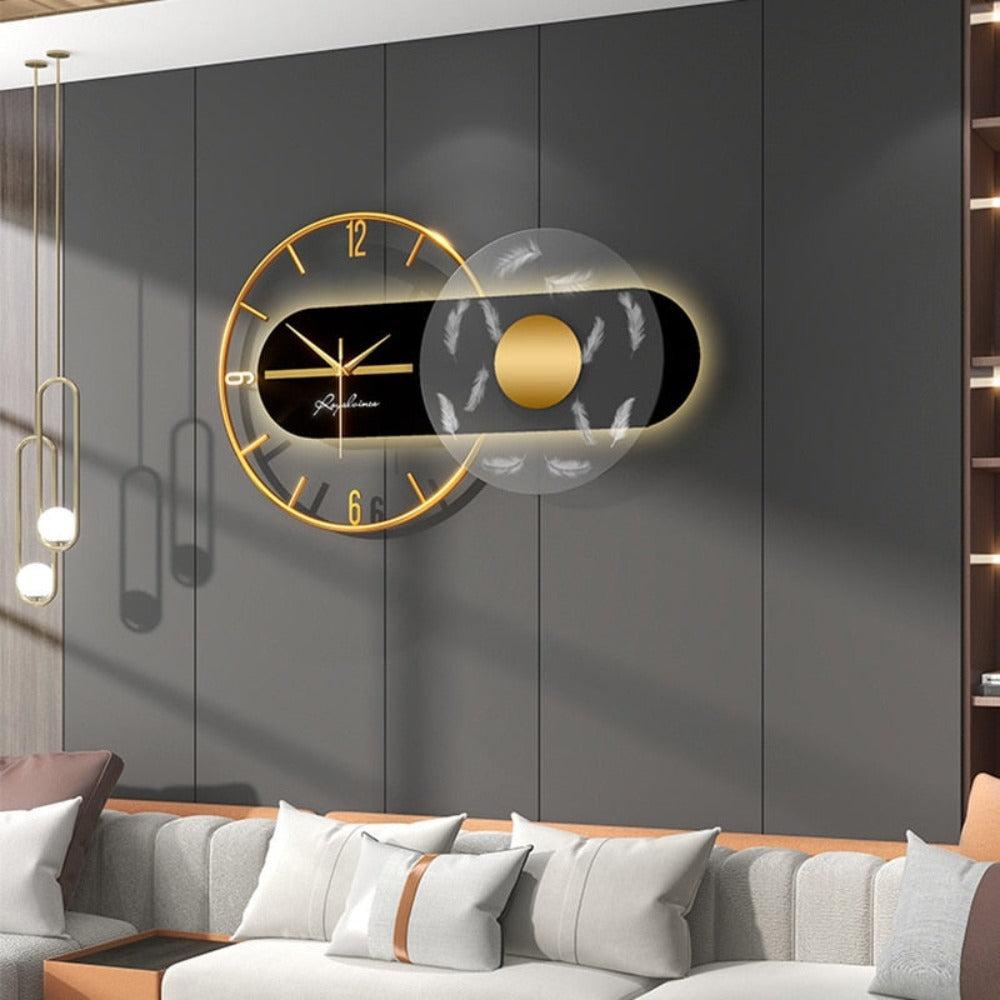 Lixra Gold Metallic Light Luxury Wall Clock