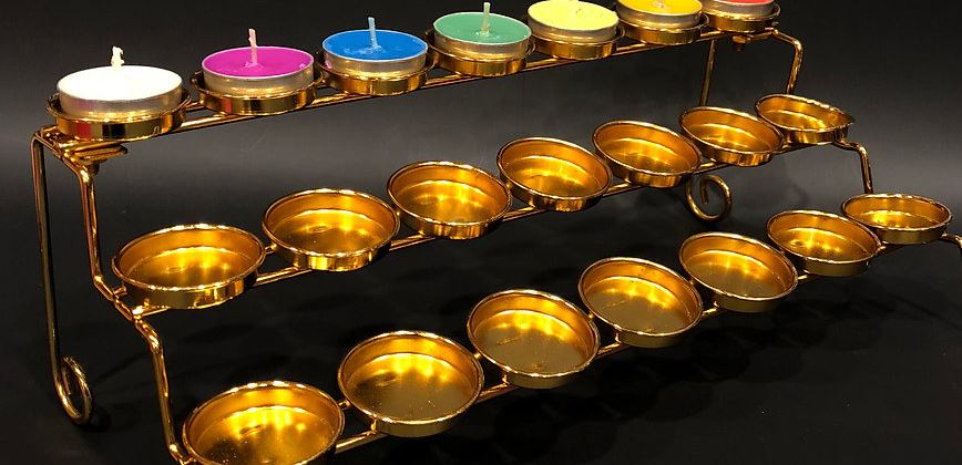 Lixra Gold-Plated Alloy Candle Stand