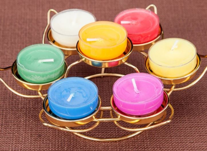 lixra Gold-Plated Alloy Candle Stand